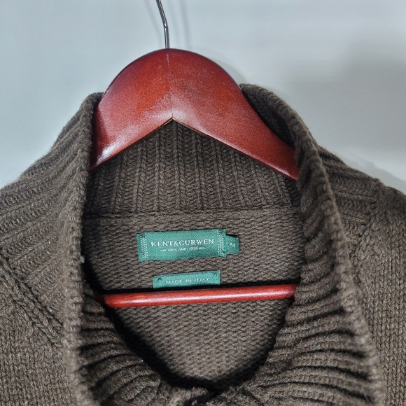 KENT & CURWEN Knit Cardigan Wool Blend Medium Men's - Picture 8 of 13